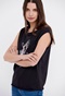 FUNKY BUDDHA-Γυναικείο αμάνικο t-shirt FUNKY BUDDHA μαύρο