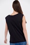 FUNKY BUDDHA-Γυναικείο αμάνικο t-shirt FUNKY BUDDHA μαύρο