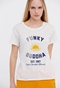 FUNKY BUDDHA-Γυναικείο t-shirt FUNKY BUDDHA λευκό