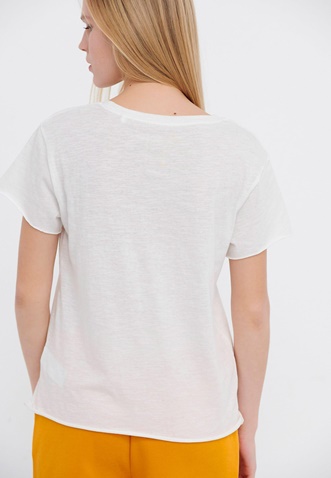 FUNKY BUDDHA-Γυναικείο t-shirt FUNKY BUDDHA λευκό
