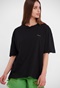FUNKY BUDDHA-Γυναικείο t-shirt FUNKY BUDDHA loose fit μαύρο