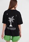 FUNKY BUDDHA-Γυναικείο t-shirt FUNKY BUDDHA loose fit μαύρο