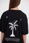FUNKY BUDDHA-Γυναικείο t-shirt FUNKY BUDDHA loose fit μαύρο