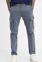 FUNKY BUDDHA-Ανδρικό essential comfort fit cargo παντελόνι FUNKY BUDDHA γκρι
