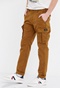FUNKY BUDDHA-Ανδρικό essential comfort fit cargo παντελόνι FUNKY BUDDHA καφέ