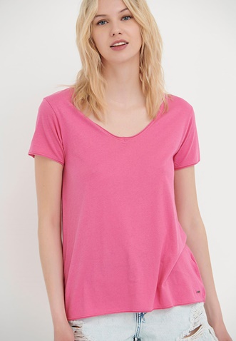 FUNKY BUDDHA-Γυναικείο t-shirt FUNKY BUDDHA ροζ
