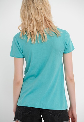 FUNKY BUDDHA-Γυναικείο t-shirt FUNKY BUDDHA μπλε