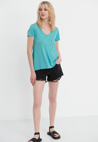FUNKY BUDDHA-Γυναικείο t-shirt FUNKY BUDDHA μπλε