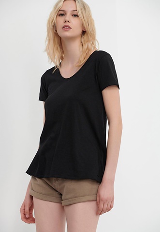 FUNKY BUDDHA-Γυναικείο t-shirt FUNKY BUDDHA μαύρο