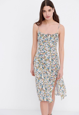 FUNKY BUDDHA-Γυναικείο midi φόρεμα FUNKY BUDDHA FBL005-129-13 floral