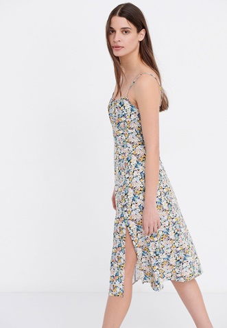FUNKY BUDDHA-Γυναικείο midi φόρεμα FUNKY BUDDHA FBL005-129-13 floral