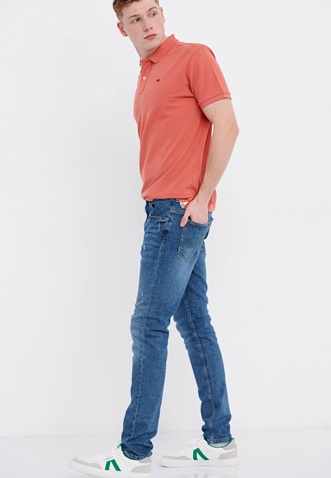 FUNKY BUDDHA-Ανδρικό jean παντελόνι FUNKY BUDDHA Tapered fit μπλε