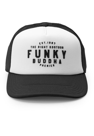 FUNKY BUDDHA-Ανδρικό καπέλο jockey FUNKY BUDDHA ασπρόμαυρο
