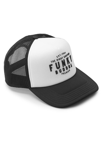 FUNKY BUDDHA-Ανδρικό καπέλο jockey FUNKY BUDDHA ασπρόμαυρο