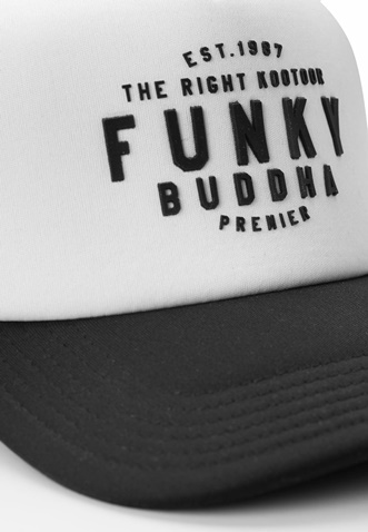 FUNKY BUDDHA-Ανδρικό καπέλο jockey FUNKY BUDDHA ασπρόμαυρο