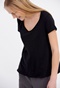 FUNKY BUDDHA-Γυναικείο essential t-shirt FUNKY BUDDHA μαύρο