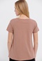 FUNKY BUDDHA-Γυναικείο essential t-shirt FUNKY BUDDHA καφέ