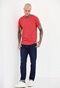 FUNKY BUDDHA-Ανδρικό t-shirt FUNKY BUDDHA loose fit ροζ