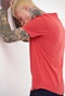 FUNKY BUDDHA-Ανδρικό t-shirt FUNKY BUDDHA loose fit ροζ