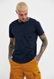 FUNKY BUDDHA-Ανδρικό t-shirt FUNKY BUDDHA loose fit μπλε