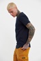 FUNKY BUDDHA-Ανδρικό t-shirt FUNKY BUDDHA loose fit μπλε