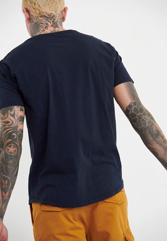 FUNKY BUDDHA-Ανδρικό t-shirt FUNKY BUDDHA loose fit μπλε