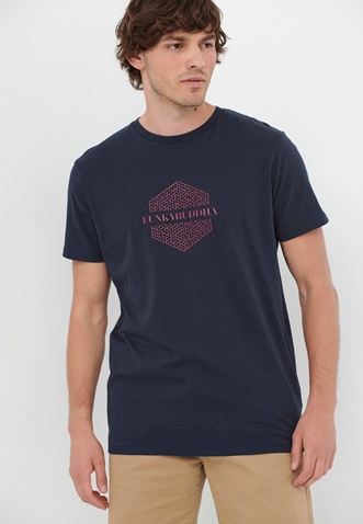 FUNKY BUDDHA-Ανδρικό t-shirt FUNKY BUDDHA μπλε