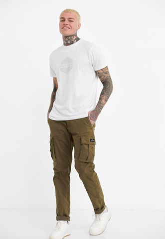 FUNKY BUDDHA-Ανδρικό t-shirt FUNKY BUDDHA λευκό