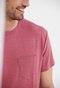 FUNKY BUDDHA-Ανδρικό t-shirt FUNKY BUDDHA loose fit ροζ
