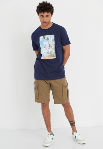 FUNKY BUDDHA-Ανδρικό t-shirt FUNKY BUDDHA μπλε