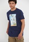 FUNKY BUDDHA-Ανδρικό t-shirt FUNKY BUDDHA μπλε
