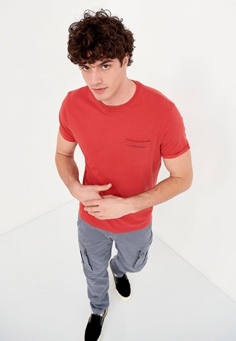 FUNKY BUDDHA-Ανδρικό t-shirt FUNKY BUDDHA κόκκινο