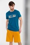 FUNKY BUDDHA-Ανδρικό t-shirt FUNKY BUDDHA μπλε