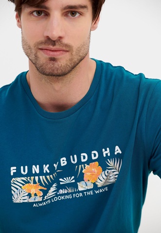 FUNKY BUDDHA-Ανδρικό t-shirt FUNKY BUDDHA μπλε