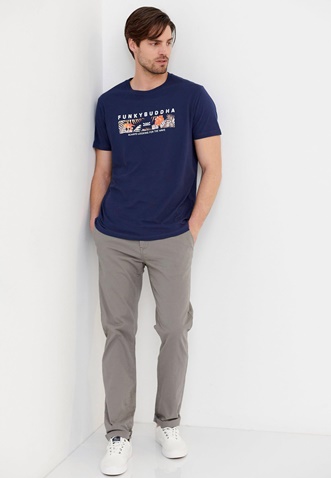 FUNKY BUDDHA-Ανδρικό t-shirt FUNKY BUDDHA μπλε