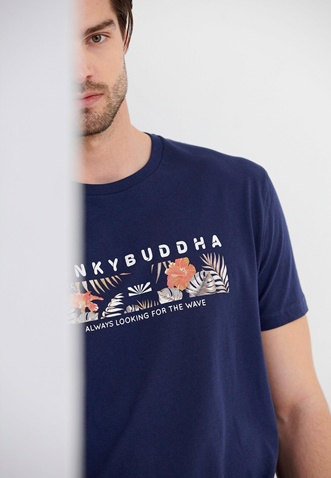 FUNKY BUDDHA-Ανδρικό t-shirt FUNKY BUDDHA μπλε