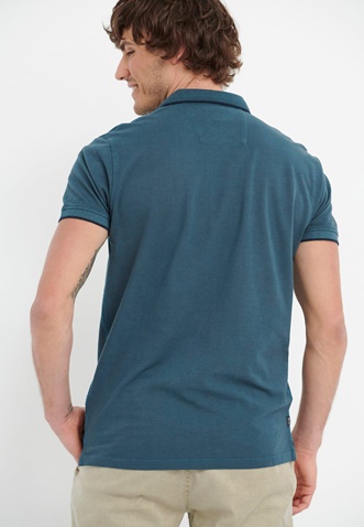 FUNKY BUDDHA-Ανδρική polo μπλούζα FUNKY BUDDHA FBM005-030-11 μπλε