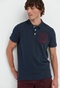 FUNKY BUDDHA-Ανδρική polo μπλούζα FUNKY BUDDHA FBM005-010-11 μπλε