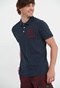 FUNKY BUDDHA-Ανδρική polo μπλούζα FUNKY BUDDHA FBM005-010-11 μπλε