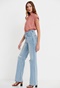 FUNKY BUDDHA-Γυναικείο jean παντελόνι FUNKY BUDDHA Wide leg μπλε ανοιχτό