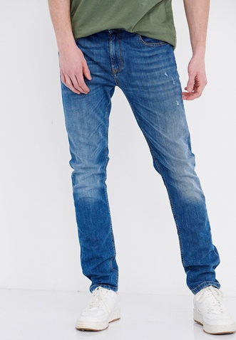 FUNKY BUDDHA-Ανδρικό jean παντελόνι FUNKY BUDDHA Tapered fit μπλε
