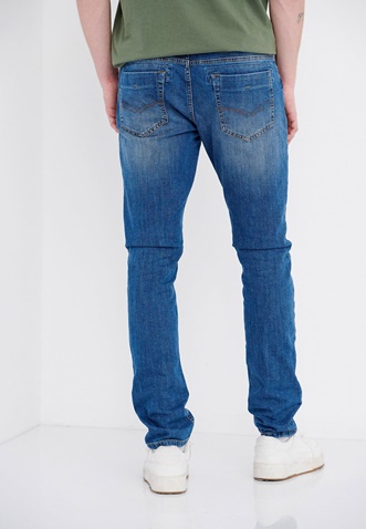 FUNKY BUDDHA-Ανδρικό jean παντελόνι FUNKY BUDDHA Tapered fit μπλε