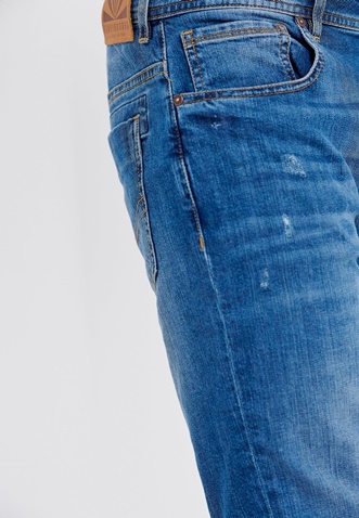 FUNKY BUDDHA-Ανδρικό jean παντελόνι FUNKY BUDDHA Tapered fit μπλε