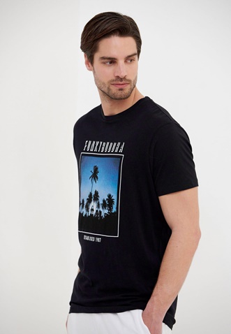 FUNKY BUDDHA-Ανδρικό t-shirt FUNKY BUDDHA μαύρο