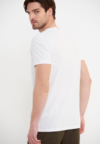 FUNKY BUDDHA-Ανδρικό t-shirt FUNKY BUDDHA λευκό
