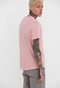 FUNKY BUDDHA-Ανδρικό t-shirt FUNKY BUDDHA loose fit ροζ