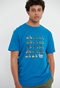 FUNKY BUDDHA-Ανδρικό t-shirt FUNKY BUDDHA FBM005-348-04 μπλε