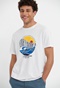 FUNKY BUDDHA-Ανδρικό t-shirt FUNKY BUDDHA κίτρινο