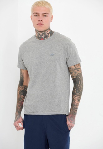 FUNKY BUDDHA-Ανδρικό essential t-shirt FUNKY BUDDHA γκρι
