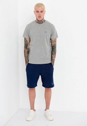 FUNKY BUDDHA-Ανδρικό essential t-shirt FUNKY BUDDHA γκρι